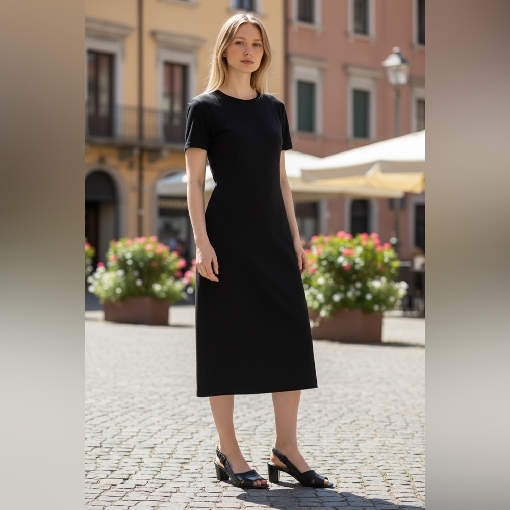 Arnold Churgin Newton Black Slingback Heels with Peep-Toe